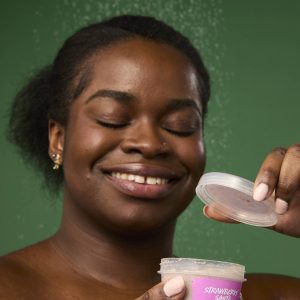 Strawberry Santa Be scrubby for softness sake!