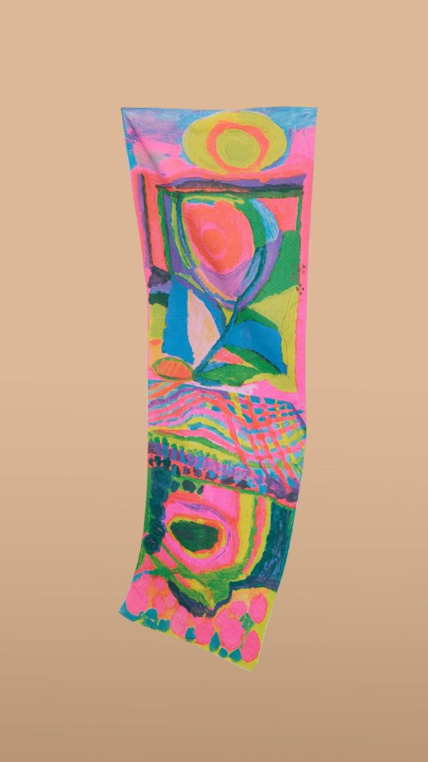 Map to Happiness Tenugui Find joy