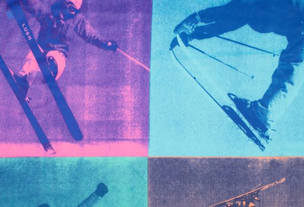 The Big Ski Knot Wrap Sunny skies and snowy slopes.