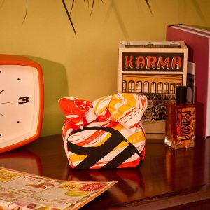 Karma Knot Wrap 100% organic cotton, a 70cm x 70cm Knot Wrap